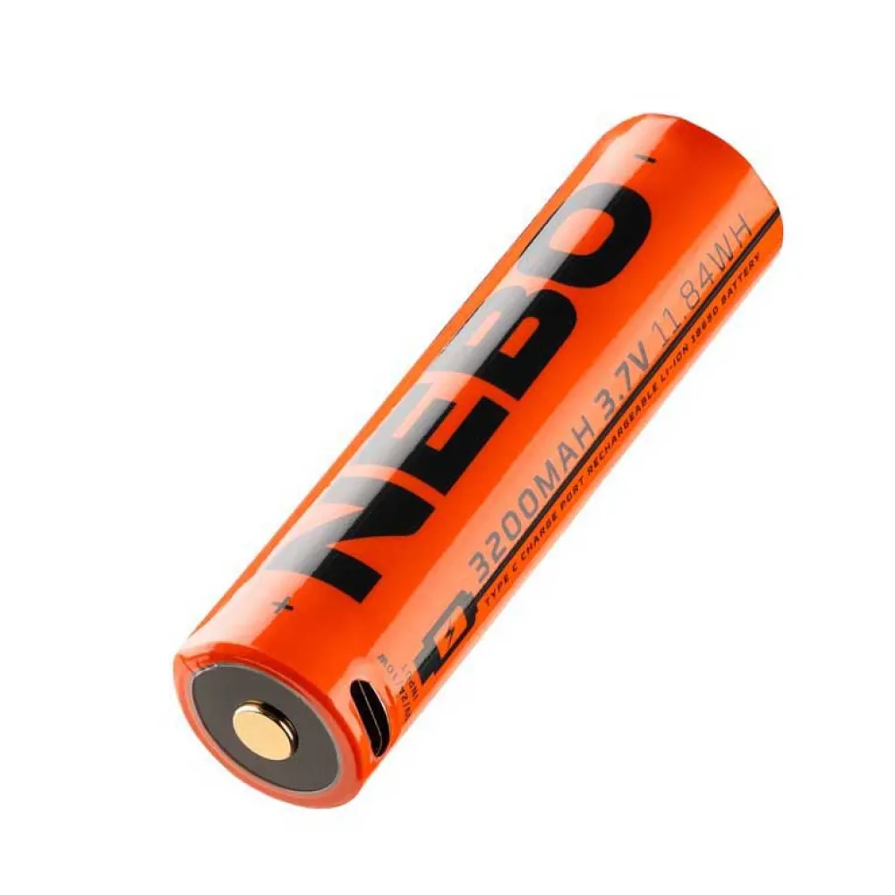Купить Nebo tools NEB-BAT-0008-G Перезаряжаемая батарея 18650-3200 MAH Оранжевый Grey / Grey 7ft.ru в интернет магазине Семь Футов