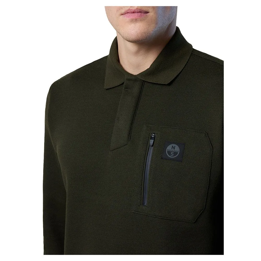 Купить North sails 692334-0440-XL Поло с длинным рукавомным рукавом Logo Зеленый Forest Green XL 7ft.ru в интернет магазине Семь Футов