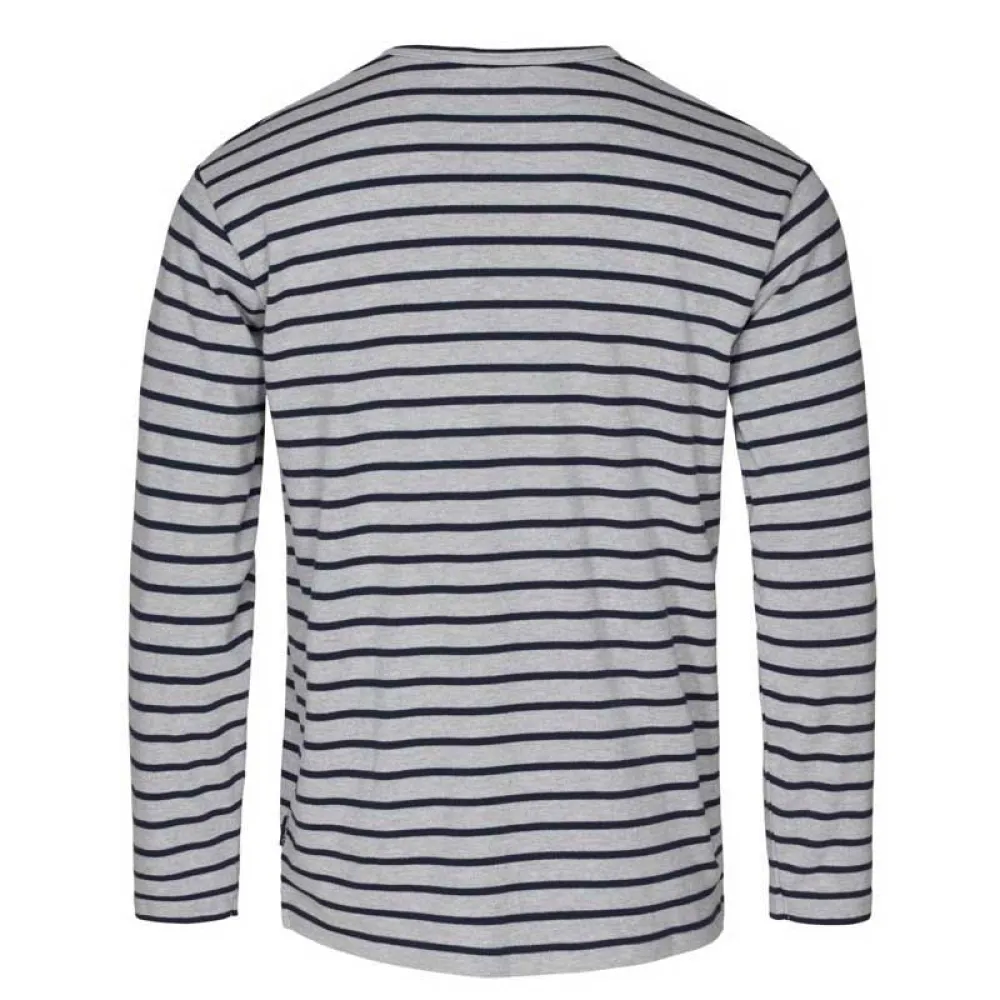 Купить Sea ranch 11-7-305-9023-L Футболка с длинным рукавом Grenaa Grey Melange / SR Navy L 7ft.ru в интернет магазине Семь Футов