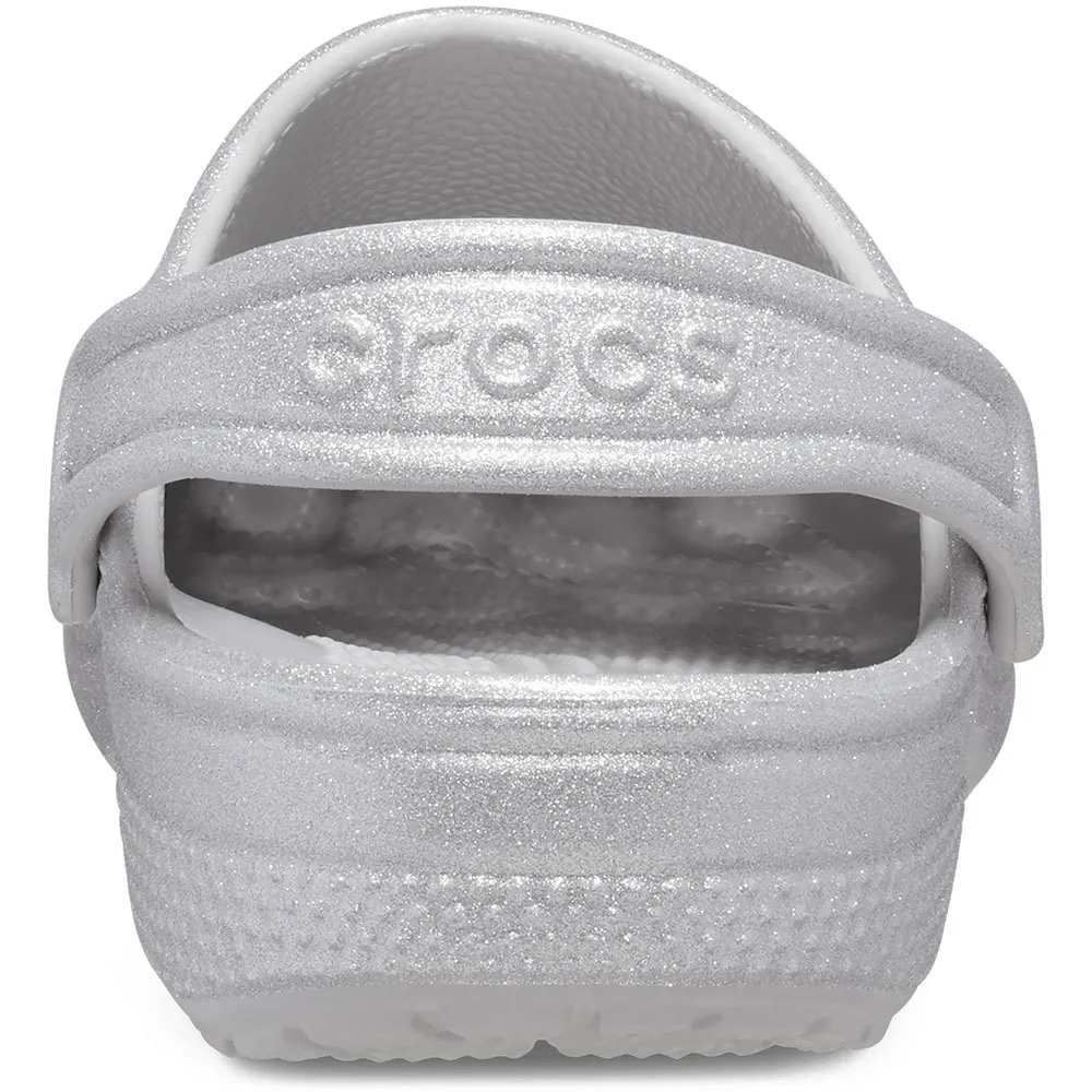Купить Crocs 206993-0ic-j3 Деревянные башмаки Classic Glitter Clog K Silver Glitter 35x25x15 EU 34 7ft.ru в интернет магазине Семь Футов
