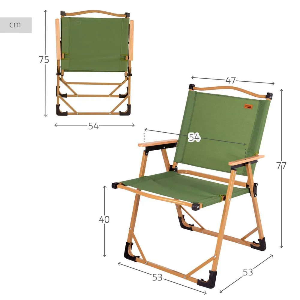 Купить Aktive 63066 стул Glamping 53x53x77 cm  Green / Brown 7ft.ru в интернет магазине Семь Футов