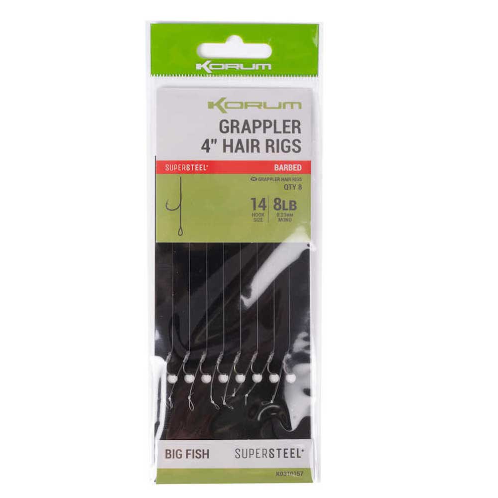 Купить Korum K0310155 Grappler Hair 4´´ Колючий Связанный Крючок Dark Green 10 7ft.ru в интернет магазине Семь Футов