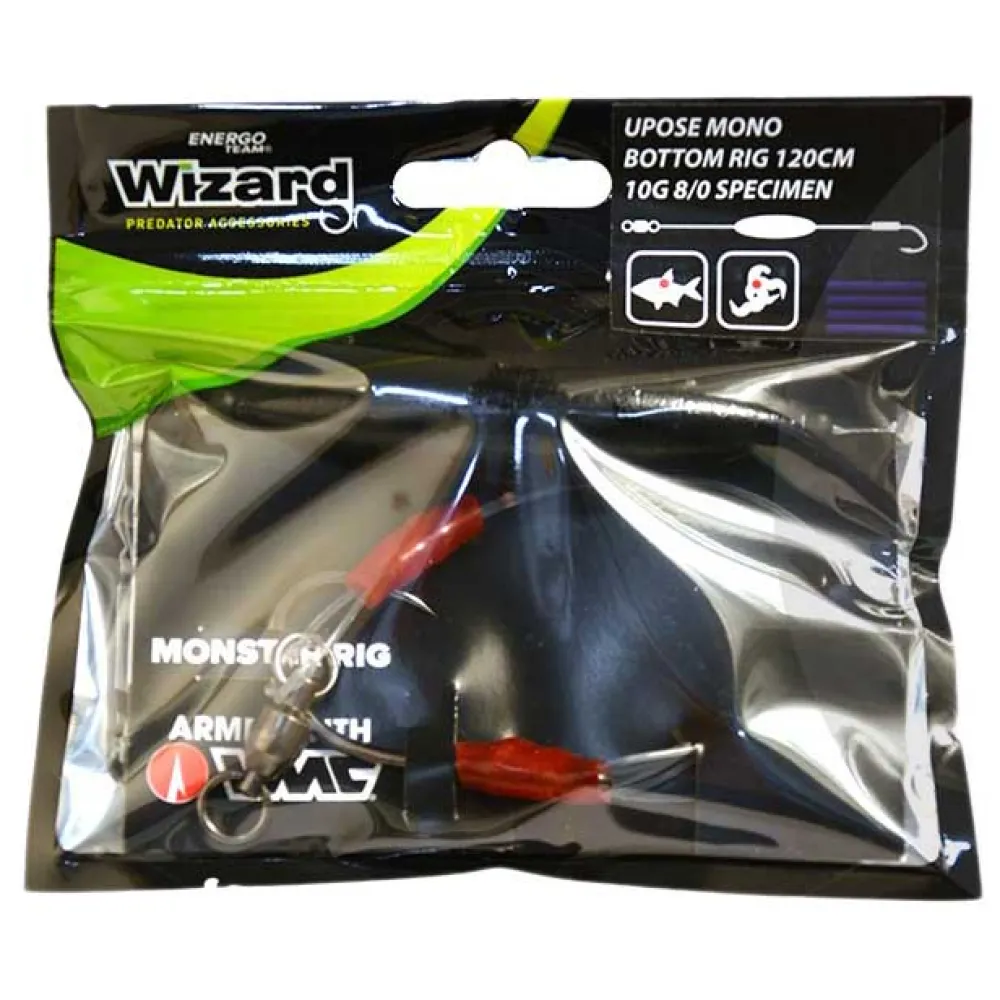 Купить Wizard 79331-801 связанный крючок Monster Upose Mono Bottom Specimen Black / Green 8/0 7ft.ru в интернет магазине Семь Футов