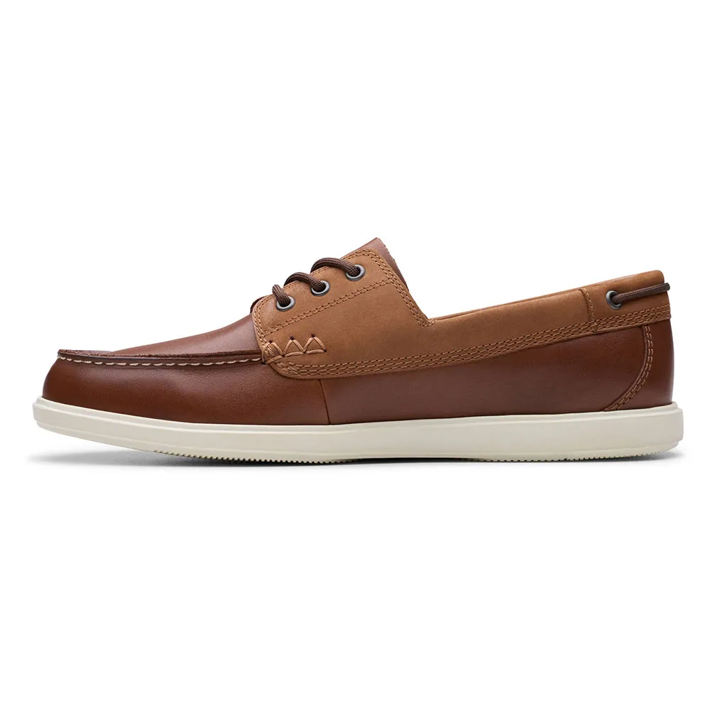 Купить Clarks shoes 26181273-darktanleather-11 Палубные туфли Bratton Boat Dark Tan Leather 35x25x15 EU 46 7ft.ru в интернет магазине Семь Футов
