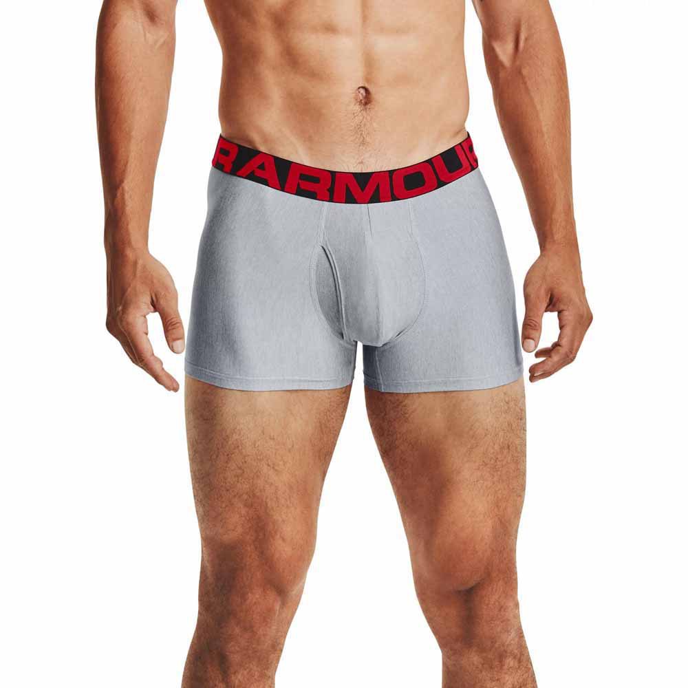 Купить Under armour 1363618-011-SM Боксёр Tech 3´´ Boxerjock 2 Единицы Серый Mod Gray Light Heather / Jet Gray Light Heather S 7ft.ru в интернет магазине Семь Футов