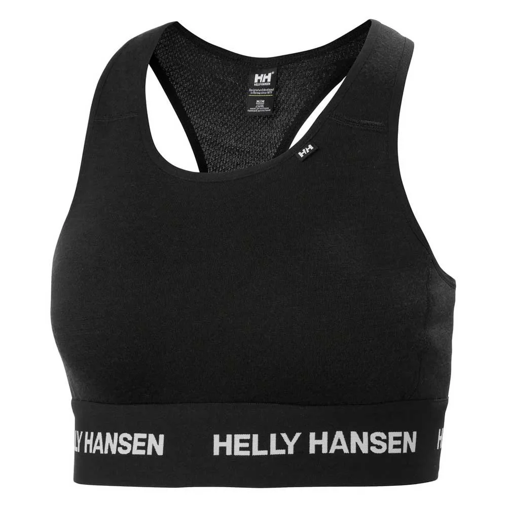 Купить Helly hansen 49521_990-s Спортивный бюстгальтер средней поддержки Lifa Merino Mid Black 30x25x2 7ft.ru в интернет магазине Семь Футов