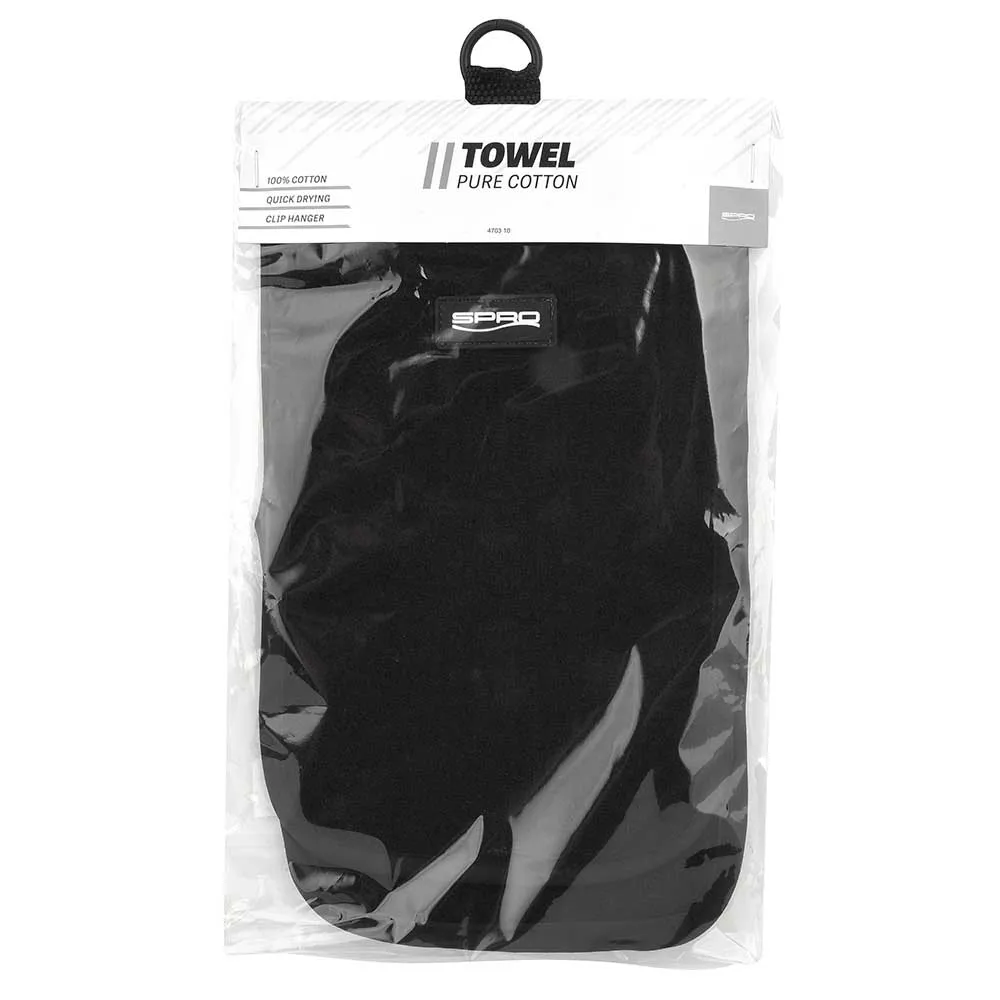 Купить SPRO 004703-00010-00000-00 полотенце Logo Black 40x30x15 16 x 55 cm 7ft.ru в интернет магазине Семь Футов