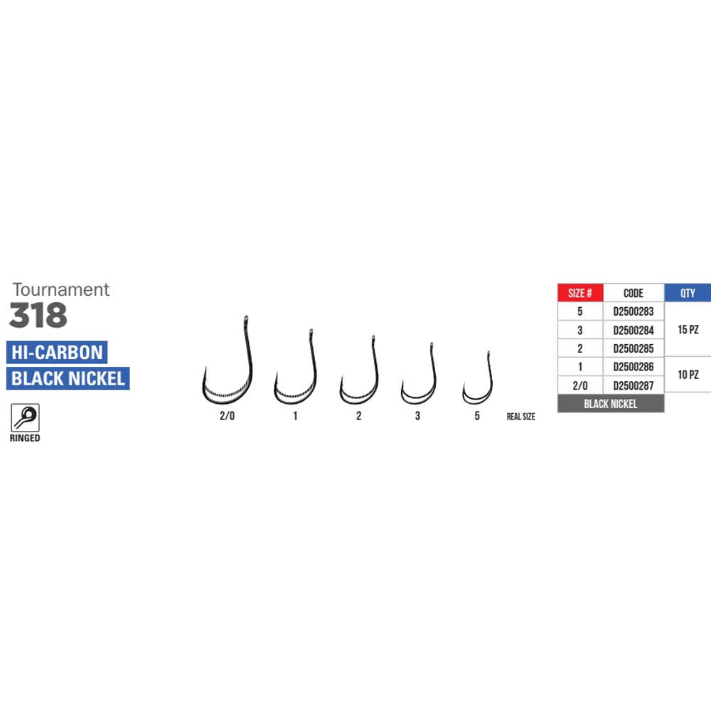 Купить Bad bass D2500285 Tournament 318 Колючий Одноглазый Крючок Black Nickel 2 7ft.ru в интернет магазине Семь Футов