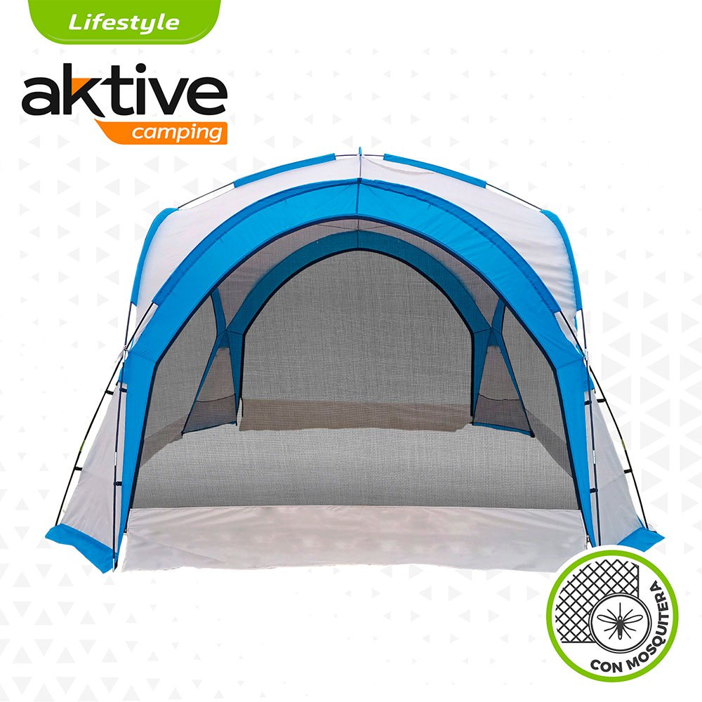 Купить Aktive 52896 Camping Палатка с москитной сеткой Белая Grey/Blue 7ft.ru в интернет магазине Семь Футов