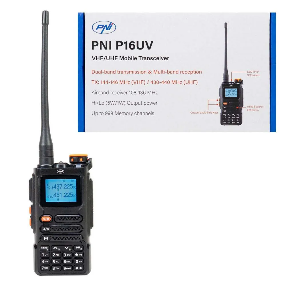Купить PNI pni-p16uv портативная радиостанция P16UV VHF/UHF Black 16x24x8 7ft.ru в интернет магазине Семь Футов