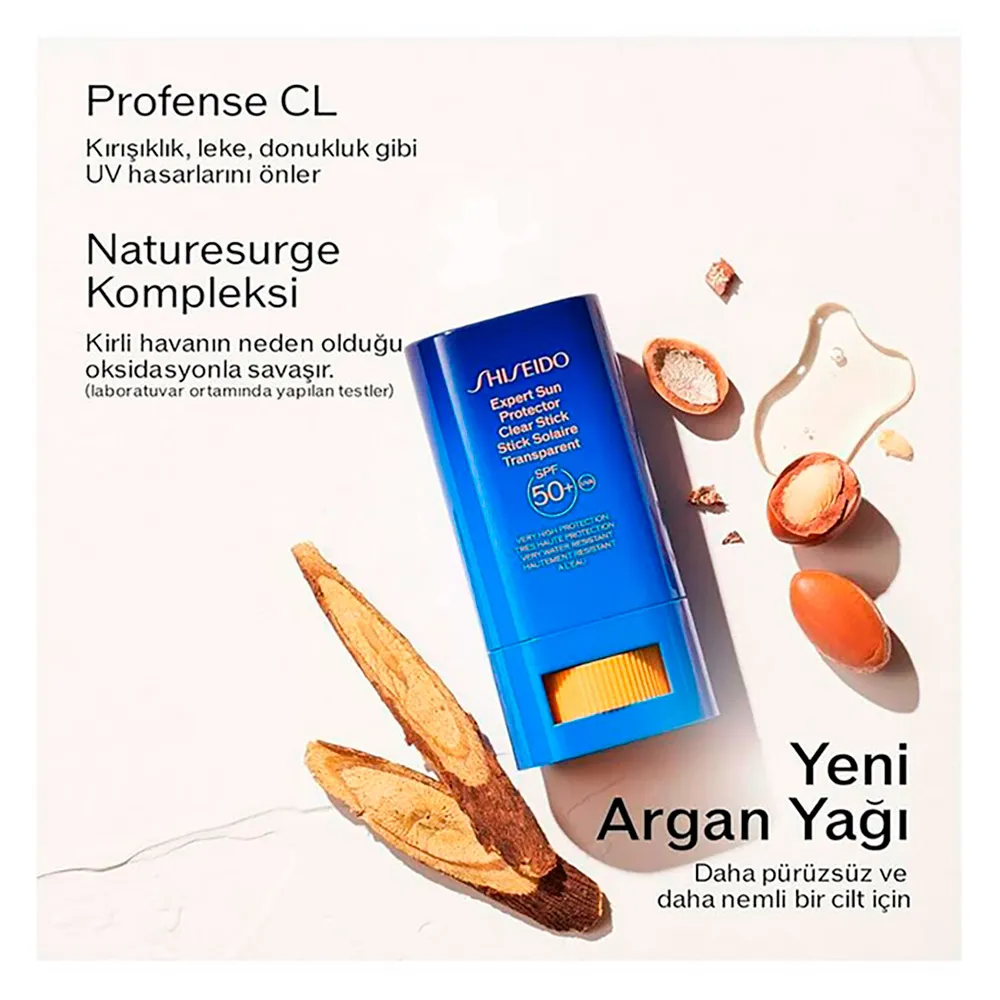 Купить Shiseido 729238222991 Солнцезащитный крем для лица Expert Clear Stick SPF50+ 20g 30x30x25 7ft.ru в интернет магазине Семь Футов