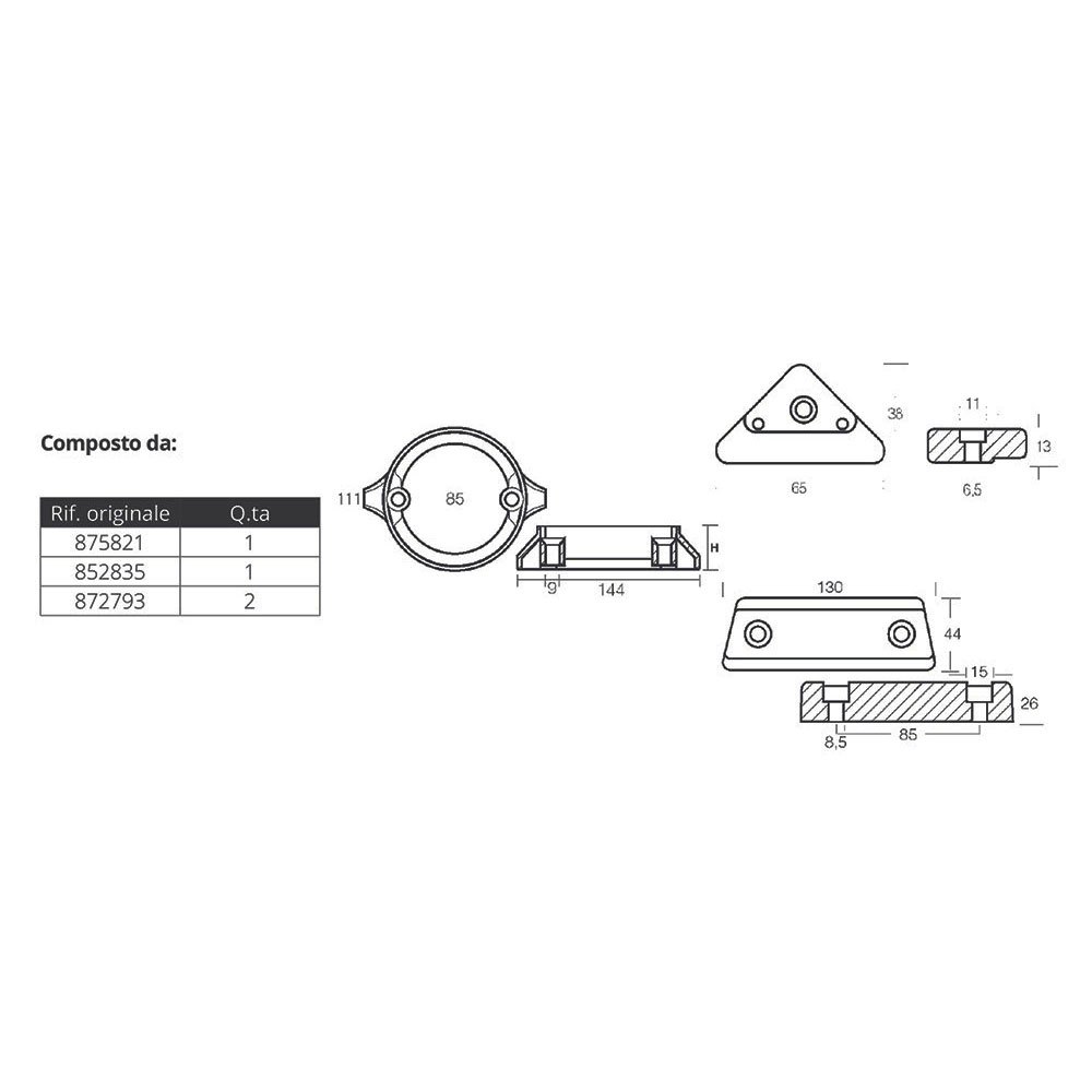 Купить Tecnoseal 2640139 Volvo 290C Dual Prop Алюминиевый анод Бесцветный Silver 7ft.ru в интернет магазине Семь Футов