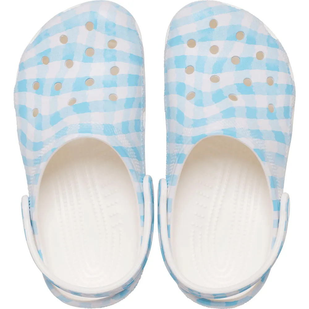 Купить Crocs 211006-16s-m6/w8 Деревянные башмаки Classic Gingham White / Blue 35x25x15 EU 38 7ft.ru в интернет магазине Семь Футов