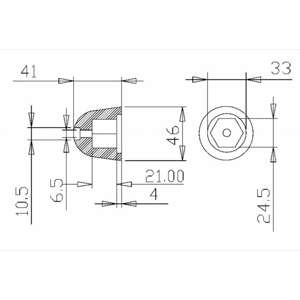 Купить Tecnoseal 2626199 Side Power Лук Truster Zinc Ogive Анод Серебристый Silver 46 x 41 mm  7ft.ru в интернет магазине Семь Футов