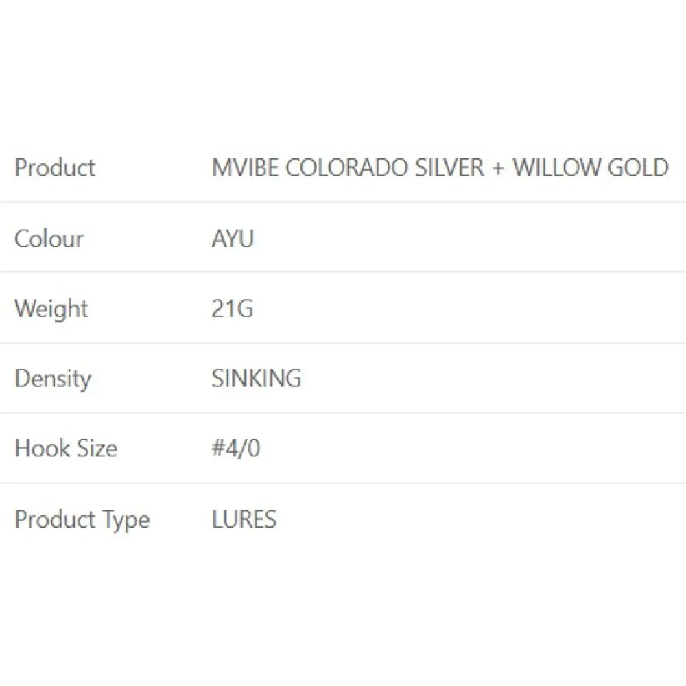 Купить Westin P247-1106-021-UNIT Spinnerbait Mvibe Colorado Silver Willow Gold 4/0 21g Желтый Ayu 7ft.ru в интернет магазине Семь Футов