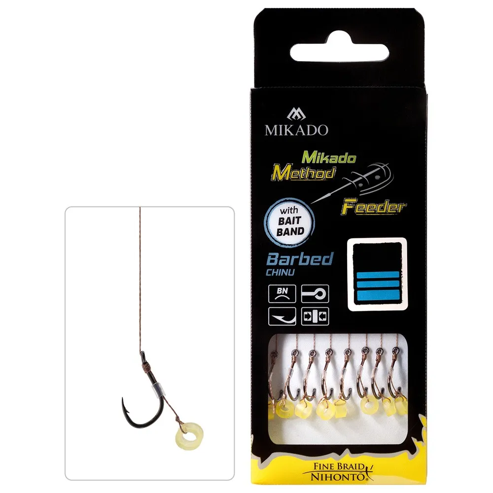 Купить Mikado HMFB212G-14 крючок с бородкой Method Feeder 10 cm Clear / Black Nickel 14 7ft.ru в интернет магазине Семь Футов
