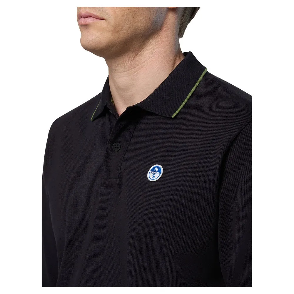 Купить North sails 692454-0999-XL Поло с длинным рукавомным рукавом Basic Черный Black XL 7ft.ru в интернет магазине Семь Футов