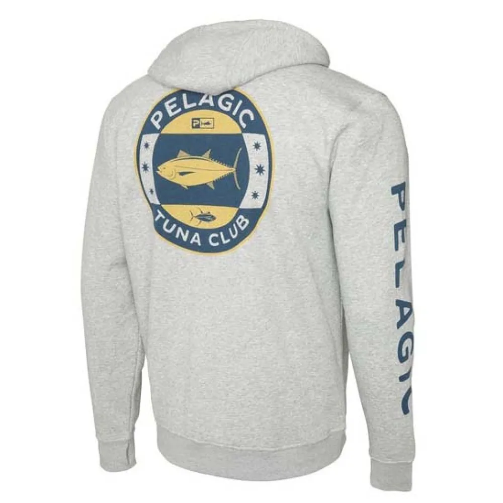 Купить Pelagic 1061253001-hgy-l Толстовка с капюшоном Osborn Tuna Club Heather Grey 40x30x12 7ft.ru в интернет магазине Семь Футов