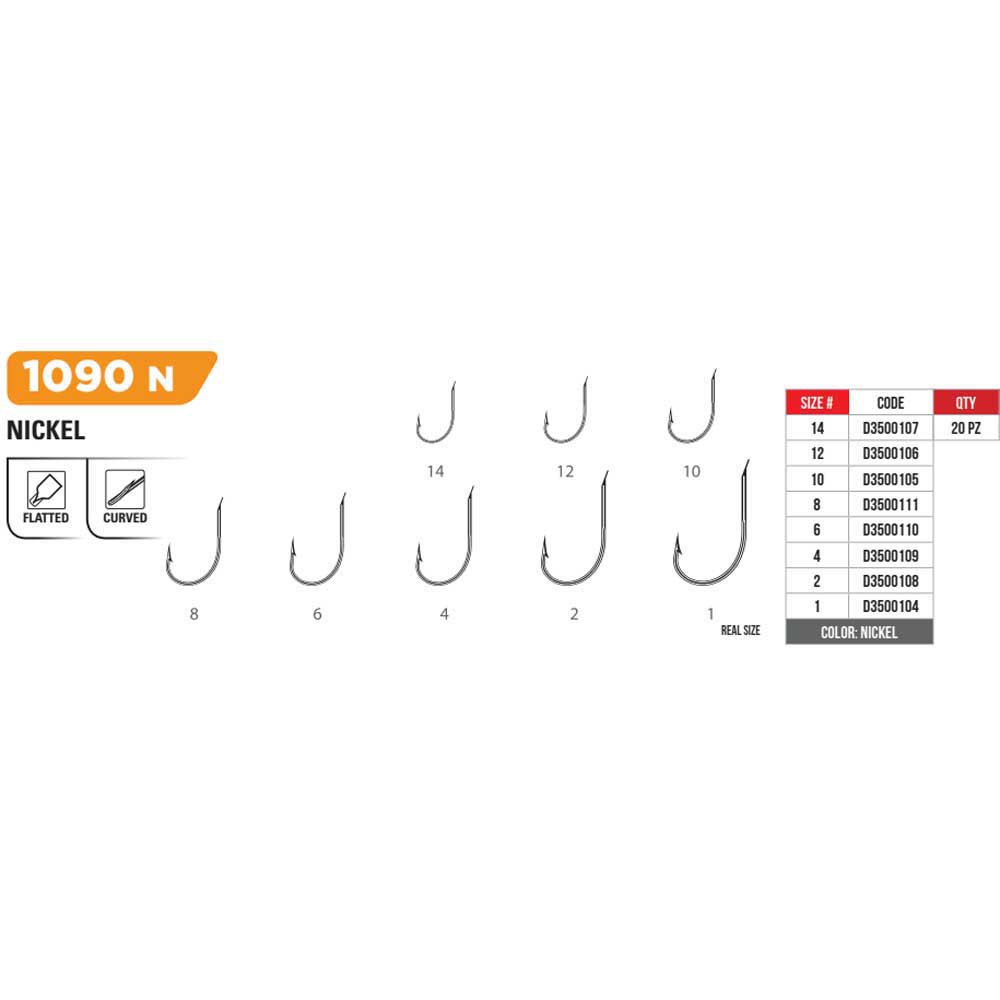 Купить Jatsui D3500105 1090N Колючий Крючок С Лопатками Nickel 10 7ft.ru в интернет магазине Семь Футов