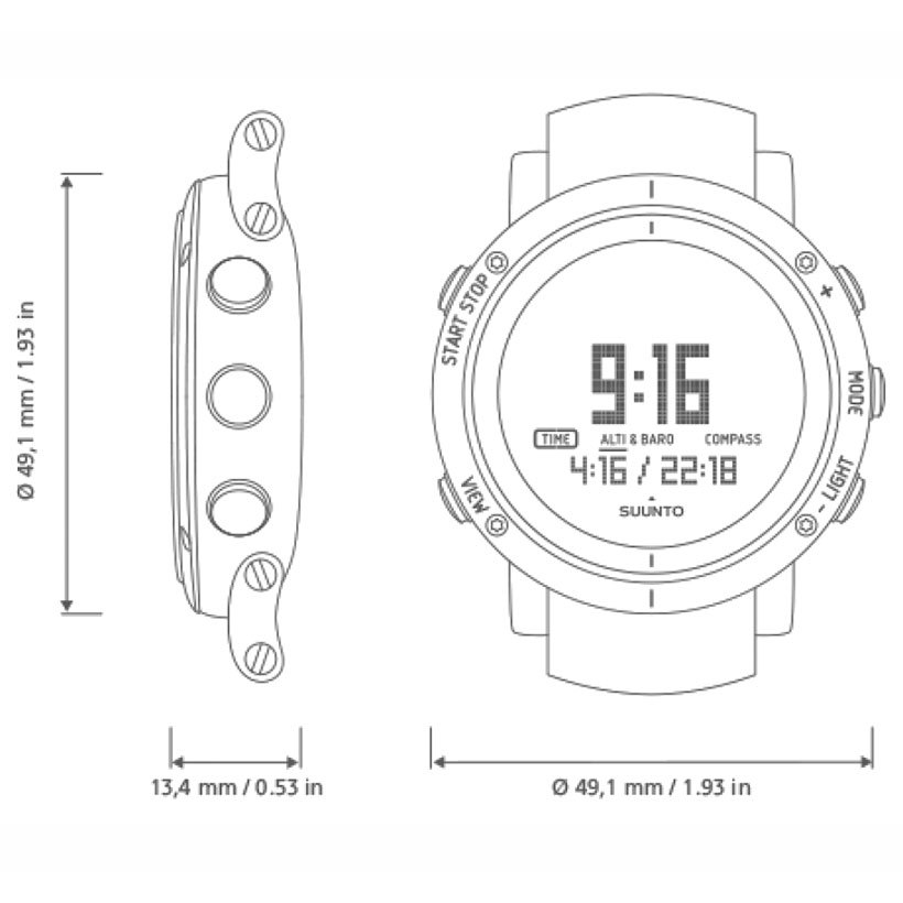 Купить Suunto SS020339000 Core Часы Черный  Brushed 7ft.ru в интернет магазине Семь Футов