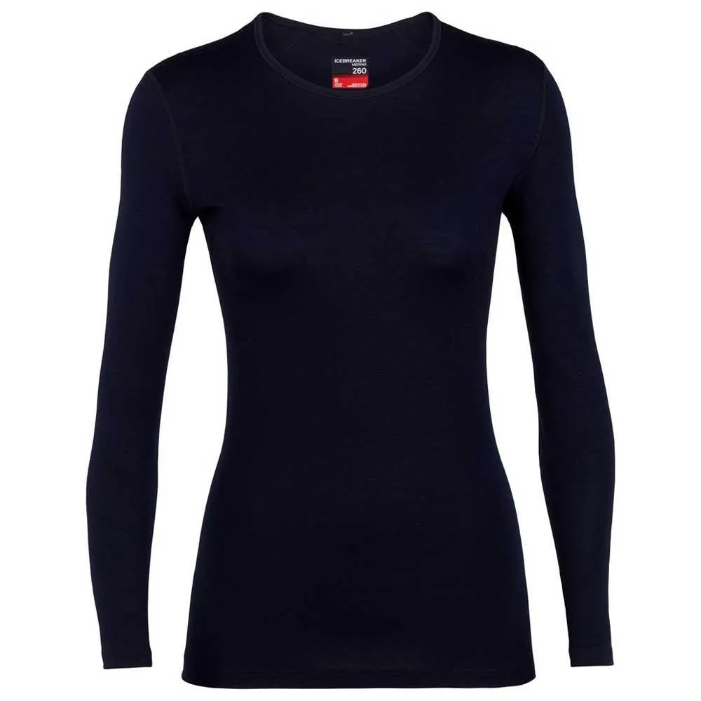 Купить Icebreaker 104387401xl Базовый слой с длинным рукавом 260 Tech Crew Merino Midnight Navy 30x25x3 7ft.ru в интернет магазине Семь Футов