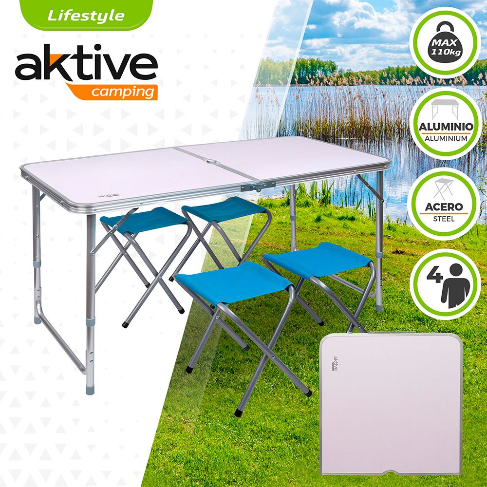 Купить Aktive 52893 120x60x70 cm Стол со стулом Белая Grey 7ft.ru в интернет магазине Семь Футов