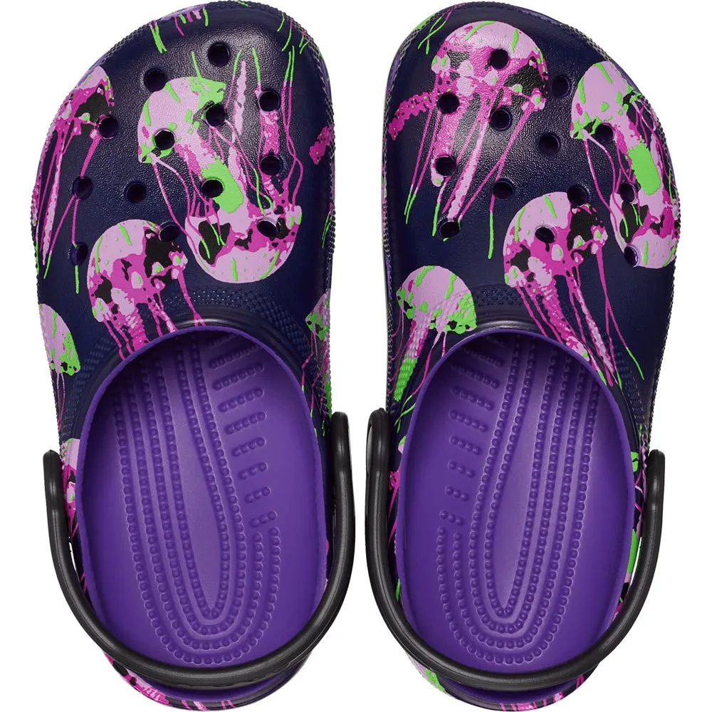 Купить Crocs 208456-573-c5 Деревянные башмаки Classic Meta Scape Neon Purple / Multi 35x25x15 EU 20 7ft.ru в интернет магазине Семь Футов