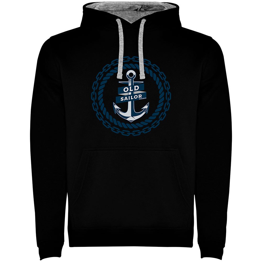 Купить Kruskis SU1067060258C061 Толстовка с капюшоном Old Sailor Two-Colour Черный Black / Grey 3XL 7ft.ru в интернет магазине Семь Футов