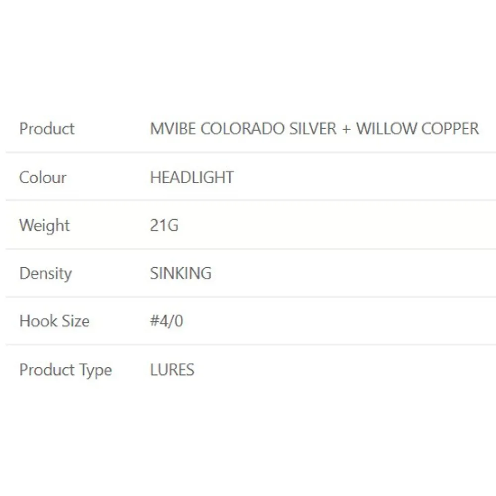 Купить Westin P247-122-021-UNIT Spinnerbait Mvibe Colorado Silver Willow Copper 4/0 21g Желтый Headlight 7ft.ru в интернет магазине Семь Футов