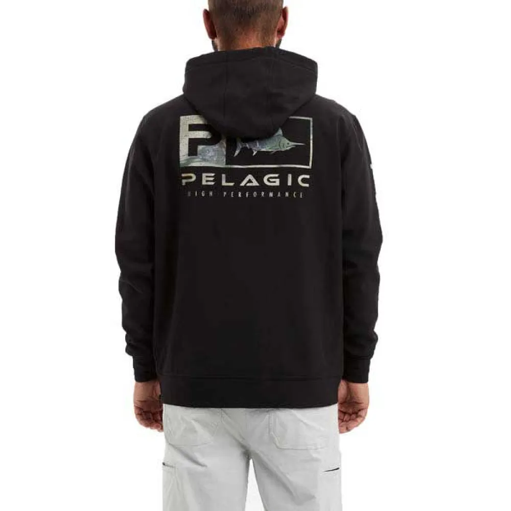 Купить Pelagic 1061223002-BLK-M Толстовка с капюшоном Upwell Po Softshell Icon Black M 7ft.ru в интернет магазине Семь Футов
