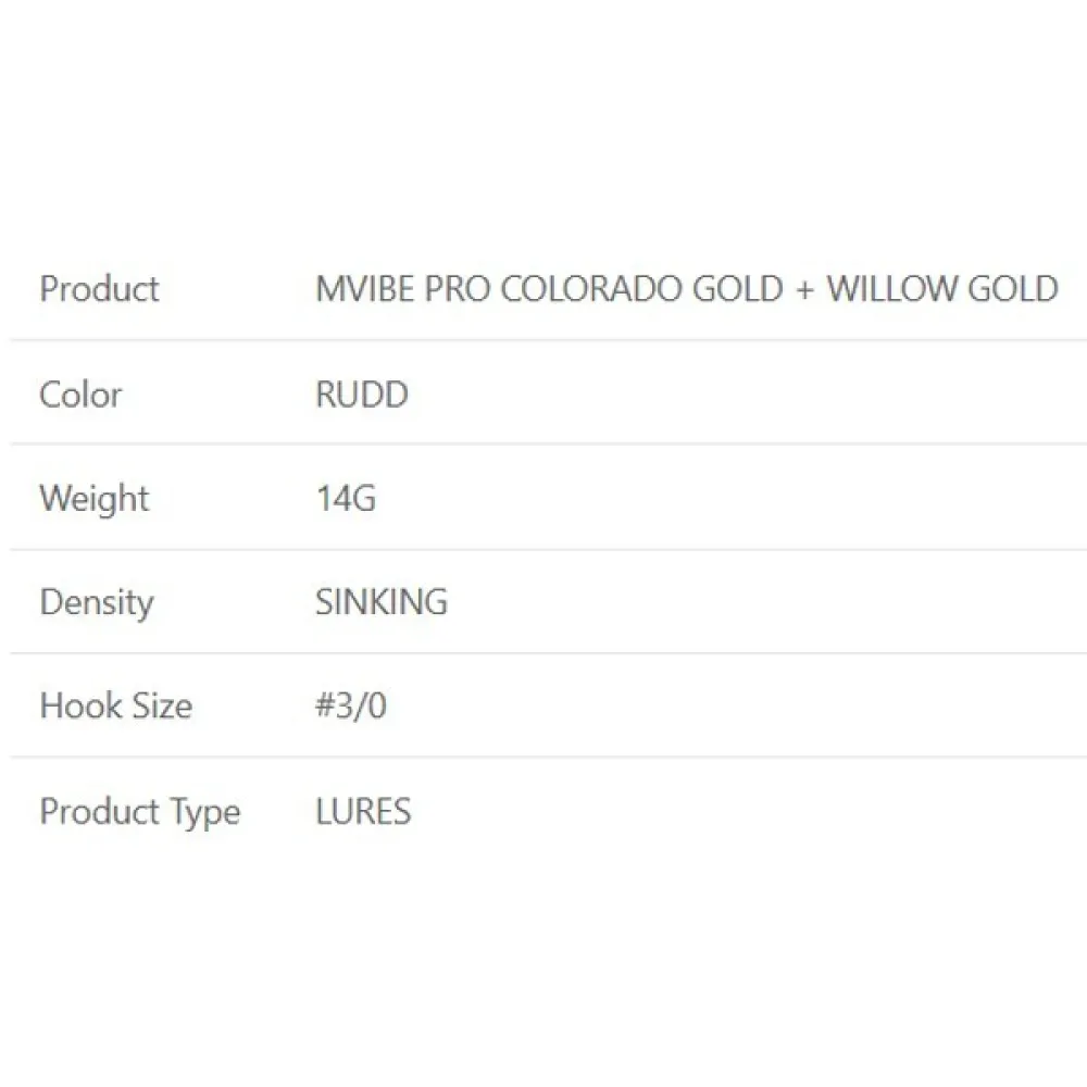 Купить Westin P249-1107-028-UNIT Spinnerbait Mvibe Pro Colorado Gold Willow Gold 4/0 28g Золотистый Rudd 7ft.ru в интернет магазине Семь Футов