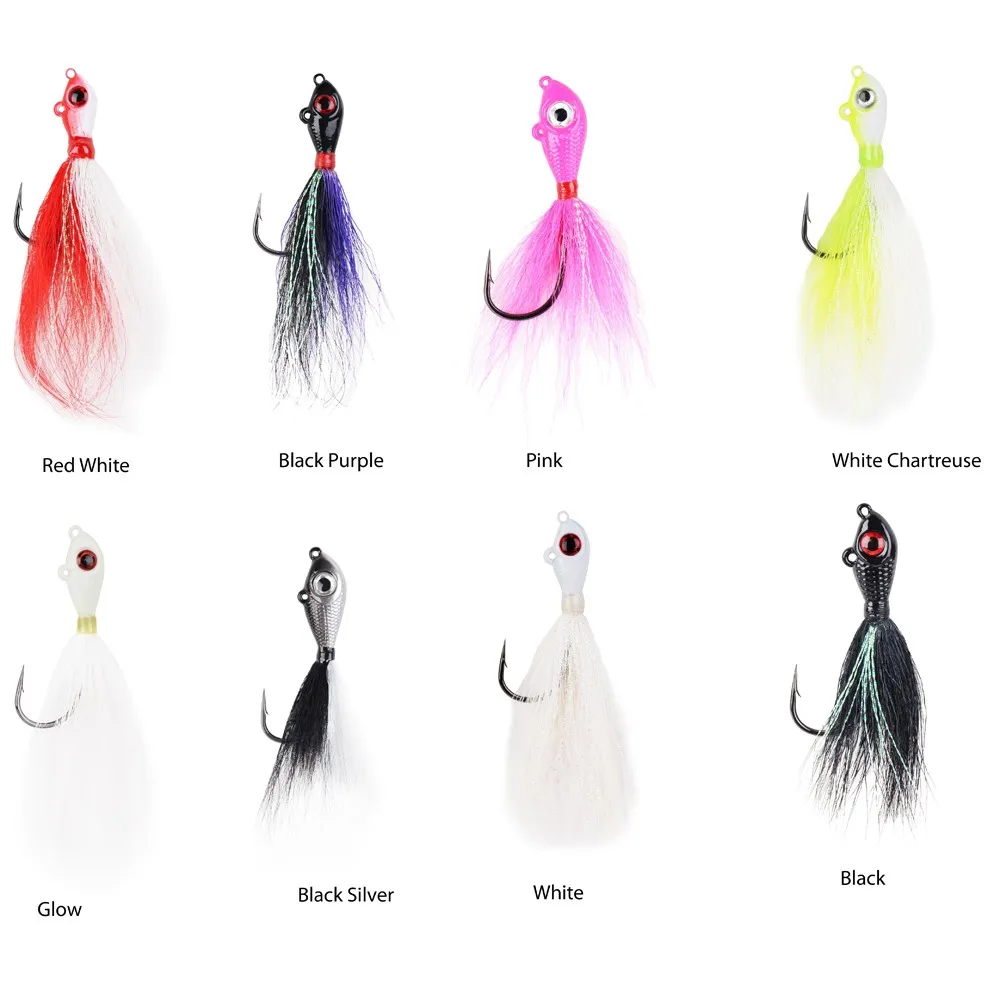 Купить Mustad BEB-4-WCH Bucktail Big Eye 113g  White Chartreuse 7ft.ru в интернет магазине Семь Футов