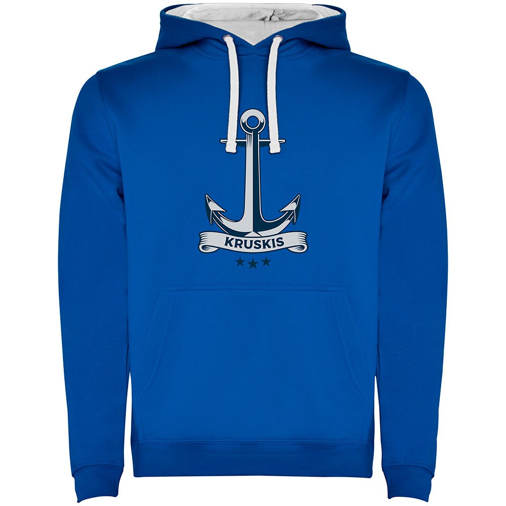 Купить Kruskis SU1067020501C053 Толстовка с капюшоном Anchor Two-Colour Голубой Royal Blue / White M 7ft.ru в интернет магазине Семь Футов