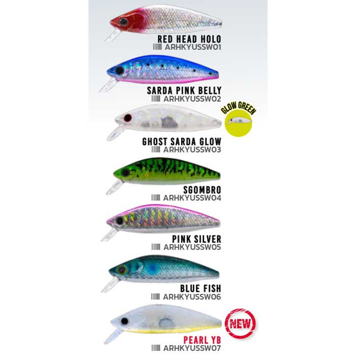 Купить Herakles ARHKYUSSW03 Minnow Yume Salt Water Sinking 4.3g 50 mm  Ghost Sarda Glow 7ft.ru в интернет магазине Семь Футов