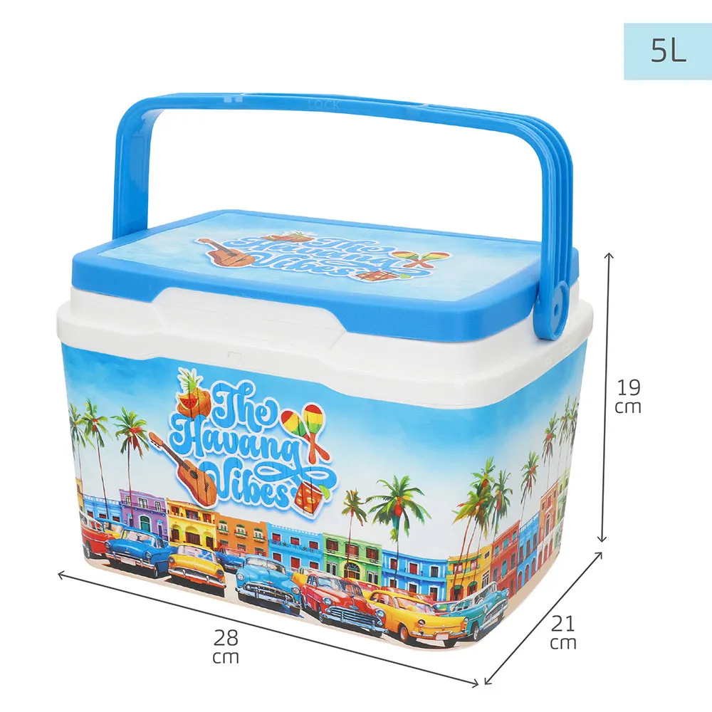 Купить Aktive 62393 Жесткий переносной кулер Summer Trends 5L Голубой Multicolour 28x21x19 cm 7ft.ru в интернет магазине Семь Футов