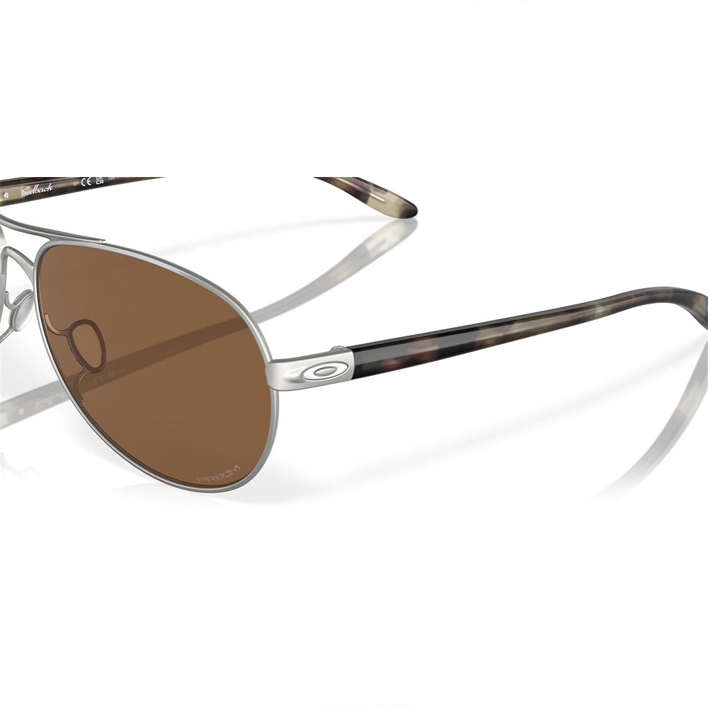 Купить Oakley OO4079-4759 Feedback Солнцезащитные Очки  Satin Chrome Prizm Bronze/CAT3 7ft.ru в интернет магазине Семь Футов