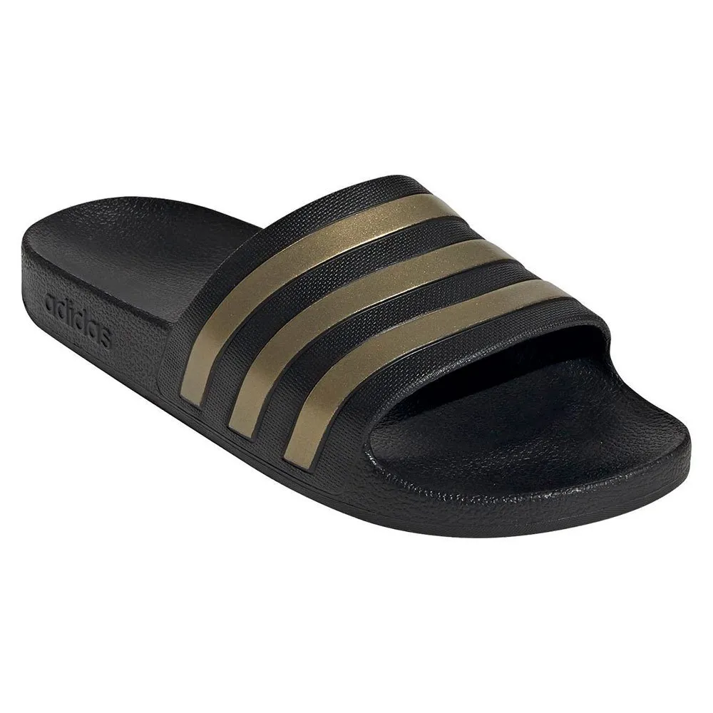 Купить adidas eg1758/11 Шлёпанцы Adilette Aqua Core Black / Gold Metal / Core Black 32x20x10 EU 46 7ft.ru в интернет магазине Семь Футов