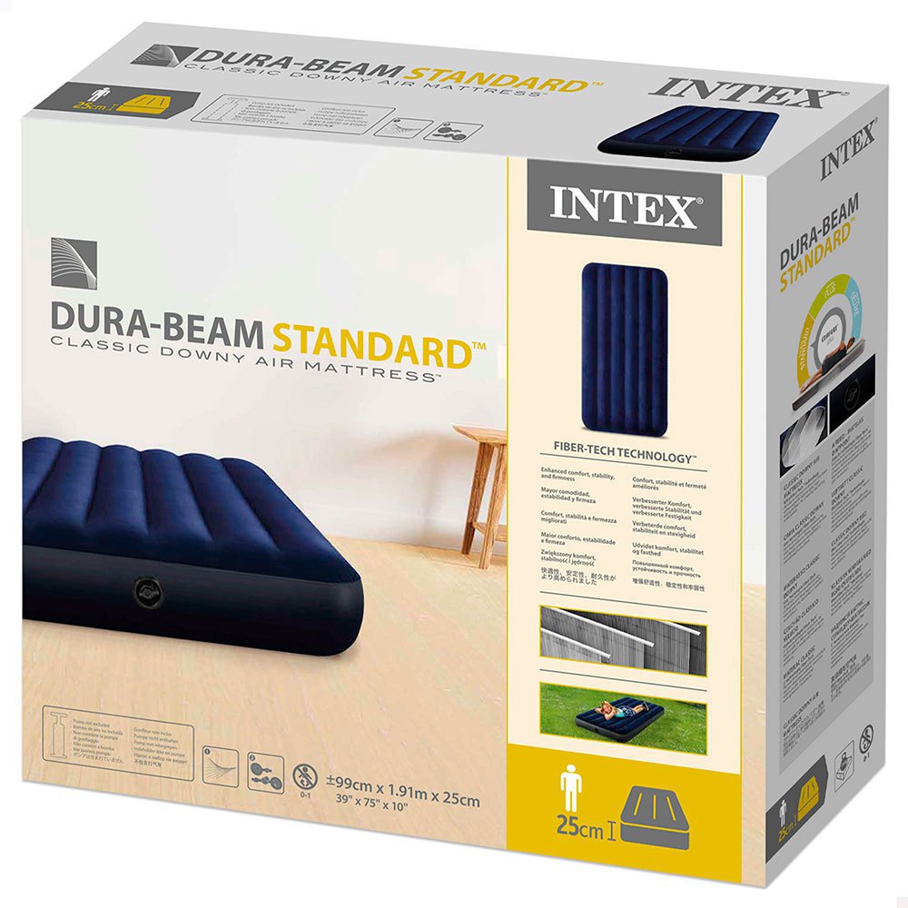 Купить Intex R-8899729-64757 Dura-Beam Стандартный надувной матрас после ремонта Голубой Blue 7ft.ru в интернет магазине Семь Футов