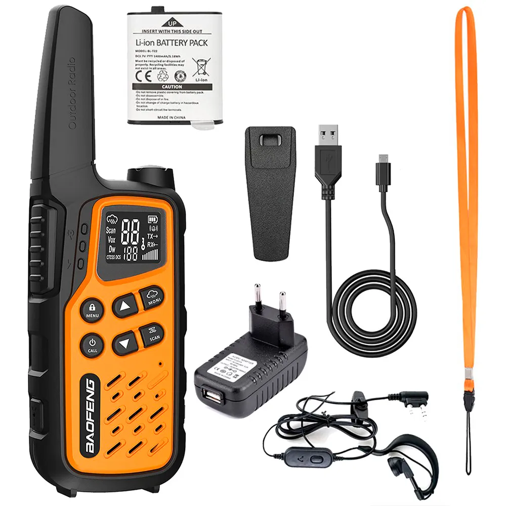 Купить Baofeng radbafkro0011 рация Bf-T25E 2 Единицы Orange 25x12x8 7ft.ru в интернет магазине Семь Футов