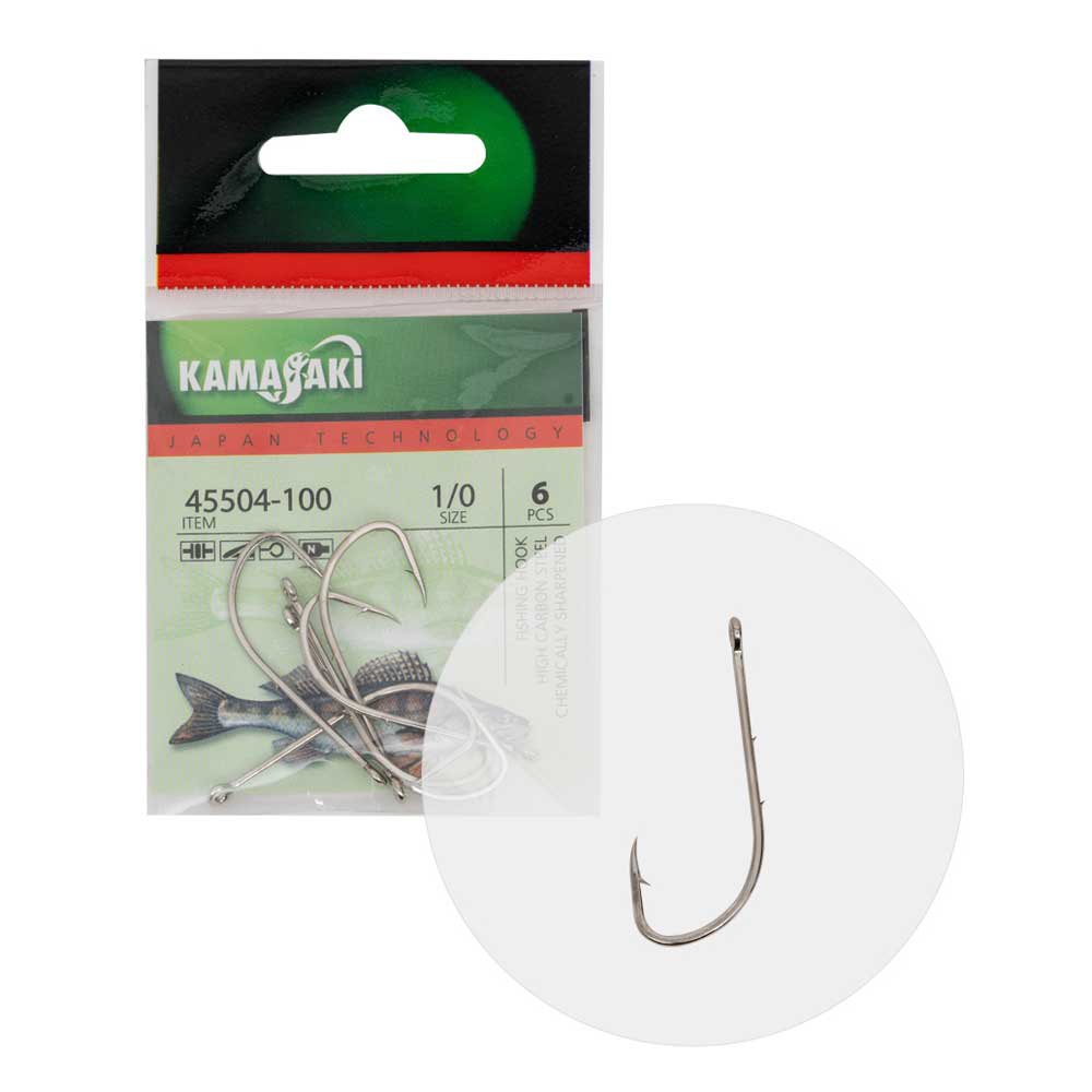 Купить Kamasaki 45504002 Baitholder Крючки С Одним Глазком Серебристый Black Nickel 2 7ft.ru в интернет магазине Семь Футов