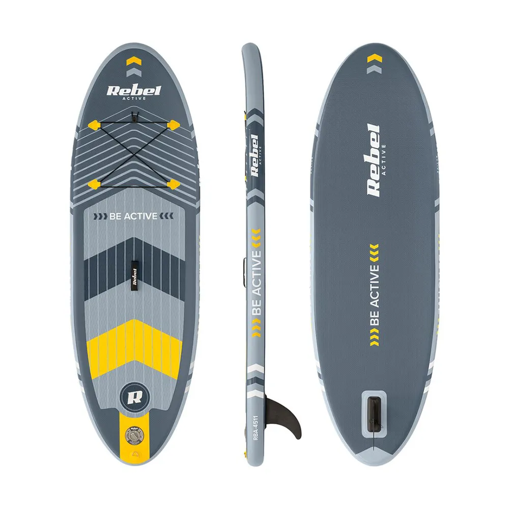 Купить Rebel rba-4511 Надувной комплект для падлбординга Active  Gray 85x35x22 244 cm 7ft.ru в интернет магазине Семь Футов