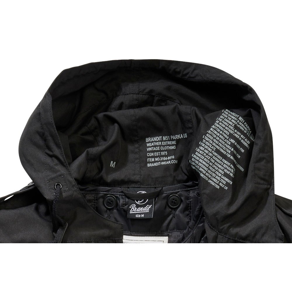 Купить Brandit 3164-2-M Пальто M51 US Черный  Black M 7ft.ru в интернет магазине Семь Футов
