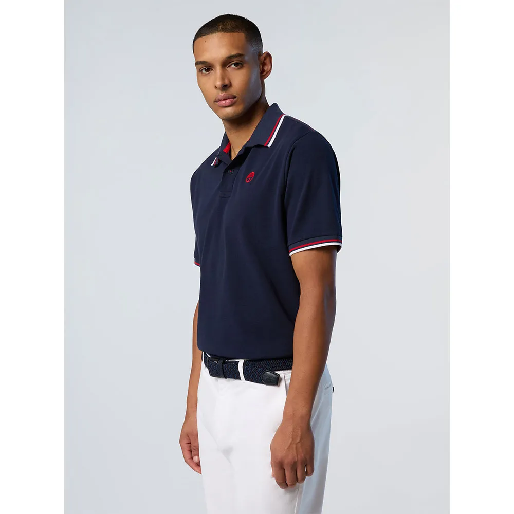 Купить North sails 692439-0802-XL Поло с короткими рукавами Logo 692439 Голубой Navy Blue XL 7ft.ru в интернет магазине Семь Футов