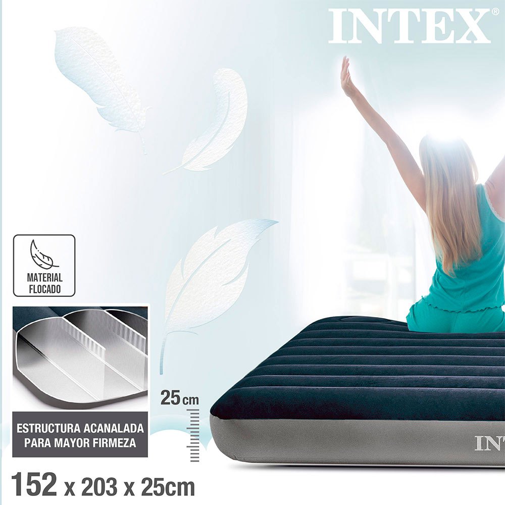 Купить Intex 64783 Dura Beam Standard Одиночный высокий 2 Шаг Аккумулятор Система Двойной 152 Икс 203 Икс 25 см Серый Grey 152 x 203 x 25 cm 7ft.ru в интернет магазине Семь Футов