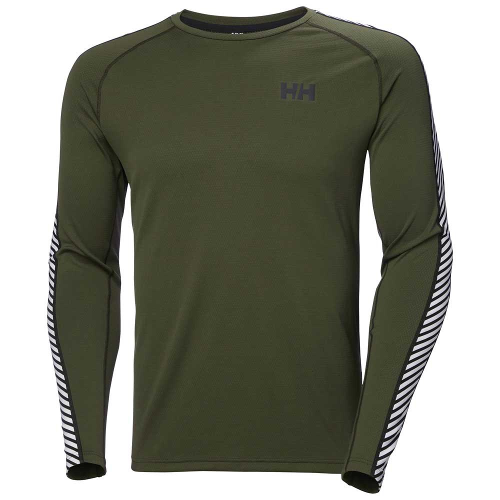 Купить Helly hansen 49412_431-S Базовый слой с длинным рукавом Lifa Active Stripe Crew Зеленый Utility Green S 7ft.ru в интернет магазине Семь Футов