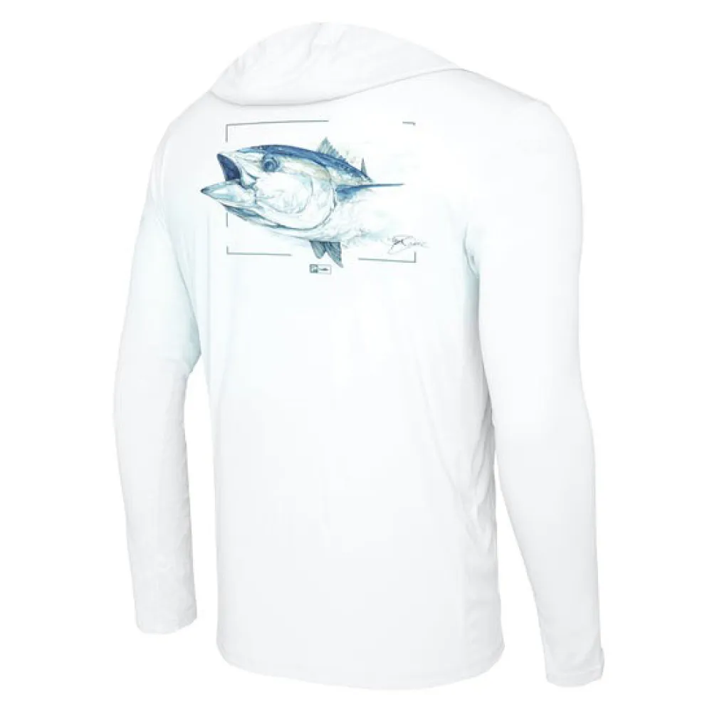 Купить Pelagic 1015261005-wht-xxxl Худи с УФ-защитой Vaportek Goione Tuna White 35x25x10 3XL 7ft.ru в интернет магазине Семь Футов