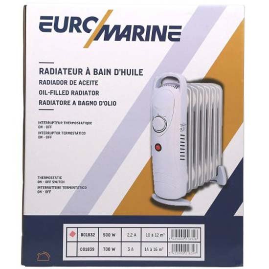 Купить Euromarine 001832 500W Масляный радиатор отопления White 38 x 30 x 14 cm 7ft.ru в интернет магазине Семь Футов