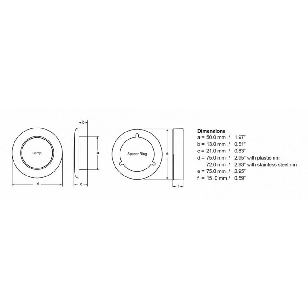 Купить Hella marine 4025114 0.5W 12V Светильник теплого белого цвета из нержавеющей стали Золотистый Silver 7ft.ru в интернет магазине Семь Футов