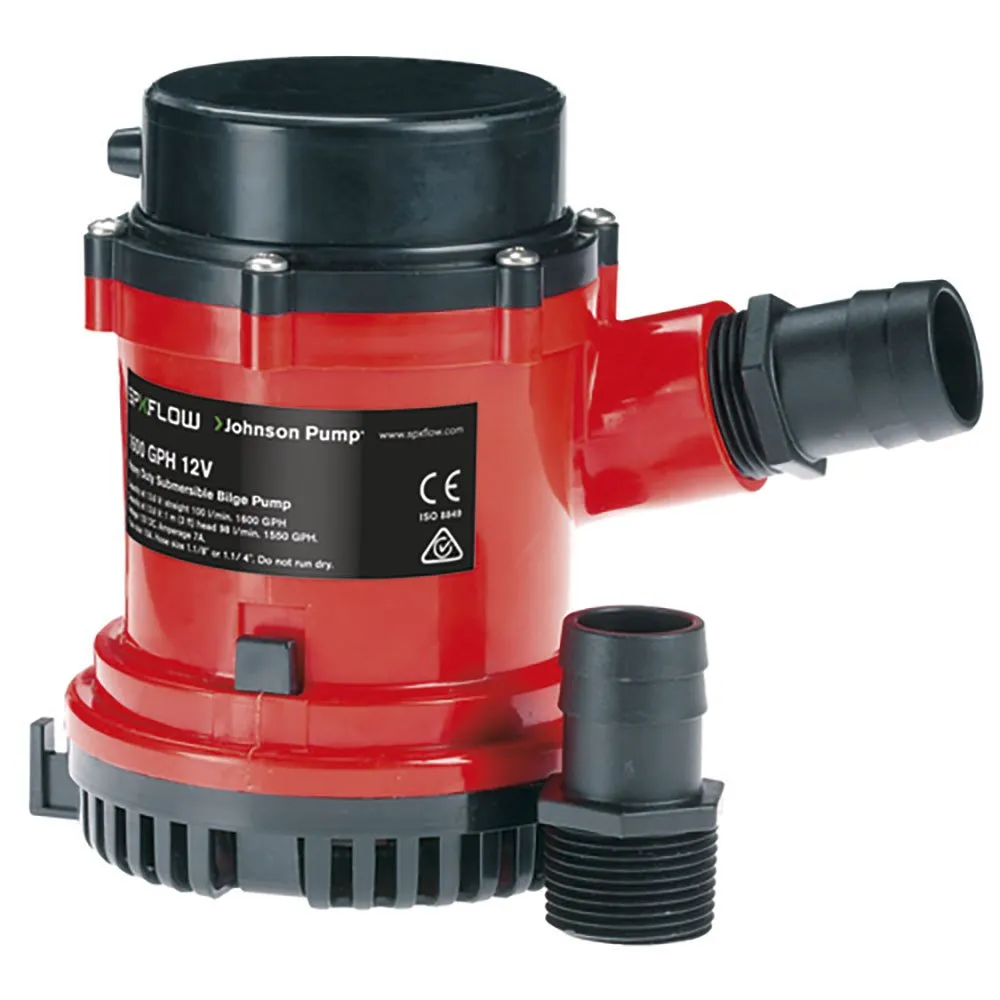 Купить Johnson pump 32-1600-01 L1600 98L/min 12V Погружной насос Red / Black 108 x 149 mm 7ft.ru в интернет магазине Семь Футов