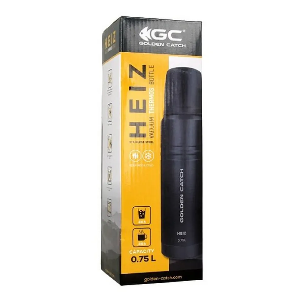Купить Golden catch 6139001 термос 750ml Black 20x8x8 7ft.ru в интернет магазине Семь Футов
